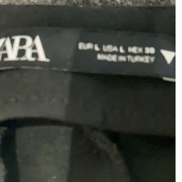 NWT Zara Black Faux Warp Skort - Picture 3 of 4